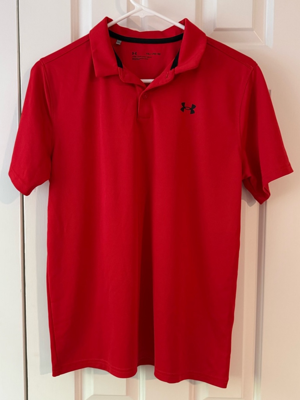 Under Armour Boys Red Polo Shirt size Youth XL